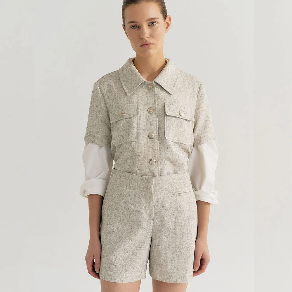Summer Tweed Short Pants