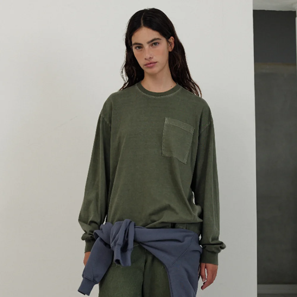 Maro Pigment Pocket T-Shirt_Khaki