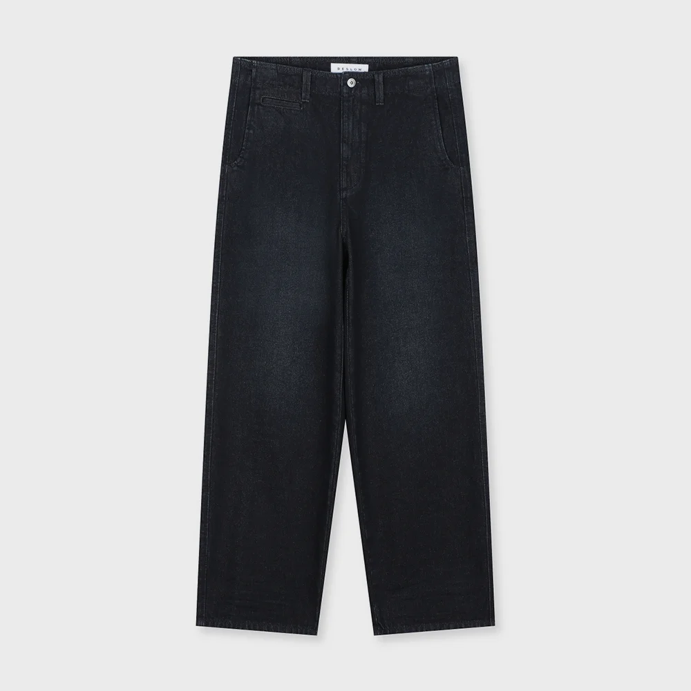 VINTAGE WASHED CHINO DENIM PANTS NAVY