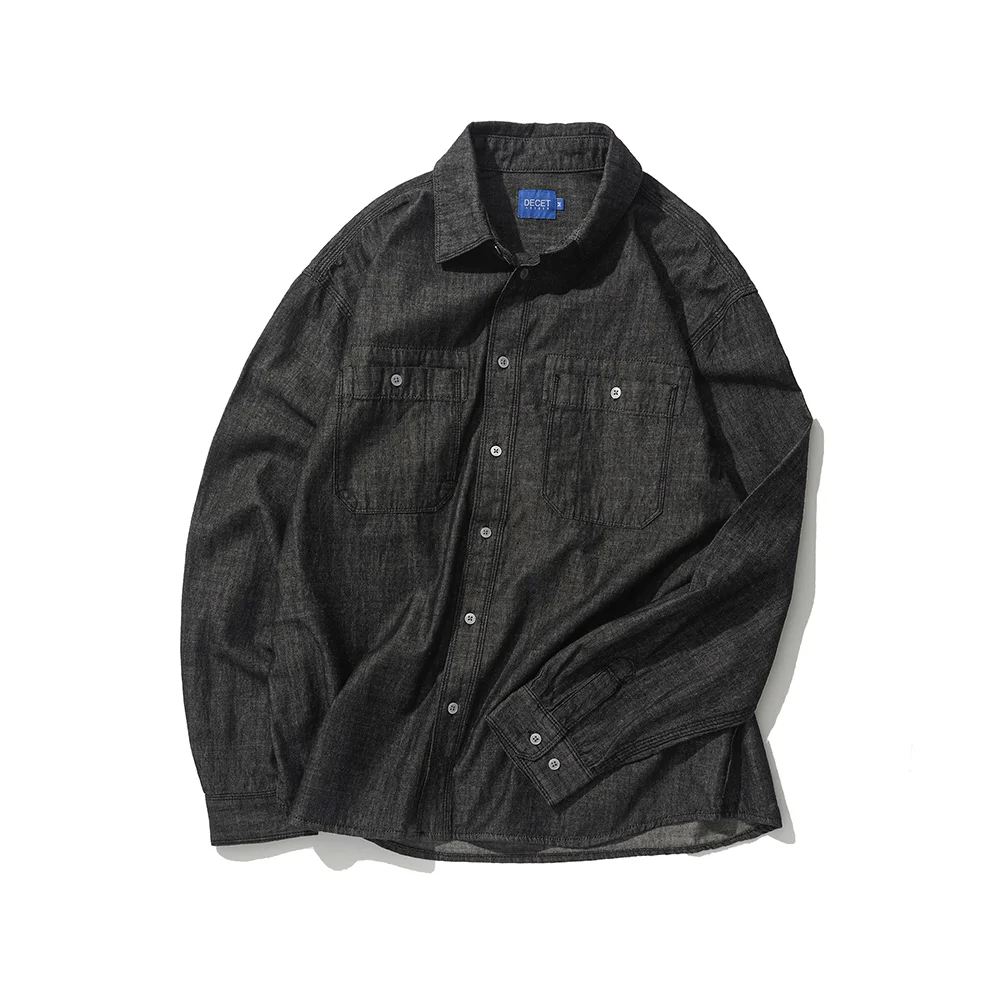 Relax Work Denim Shirts DCSH014Black