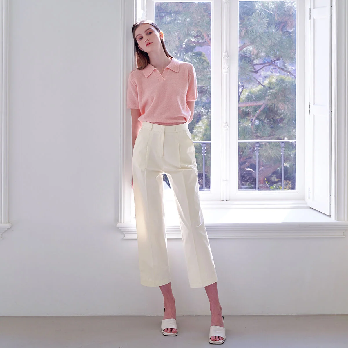 Edge Slacks Ivory