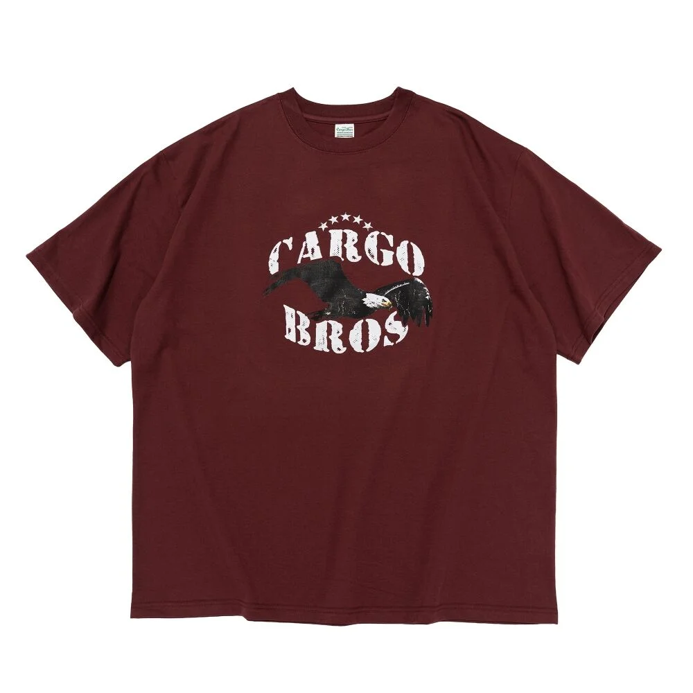 (BIGSIZE) AMERICAN VINTAGE EAGLE SHORT SLEEVE T-SHIRT (WINE)
