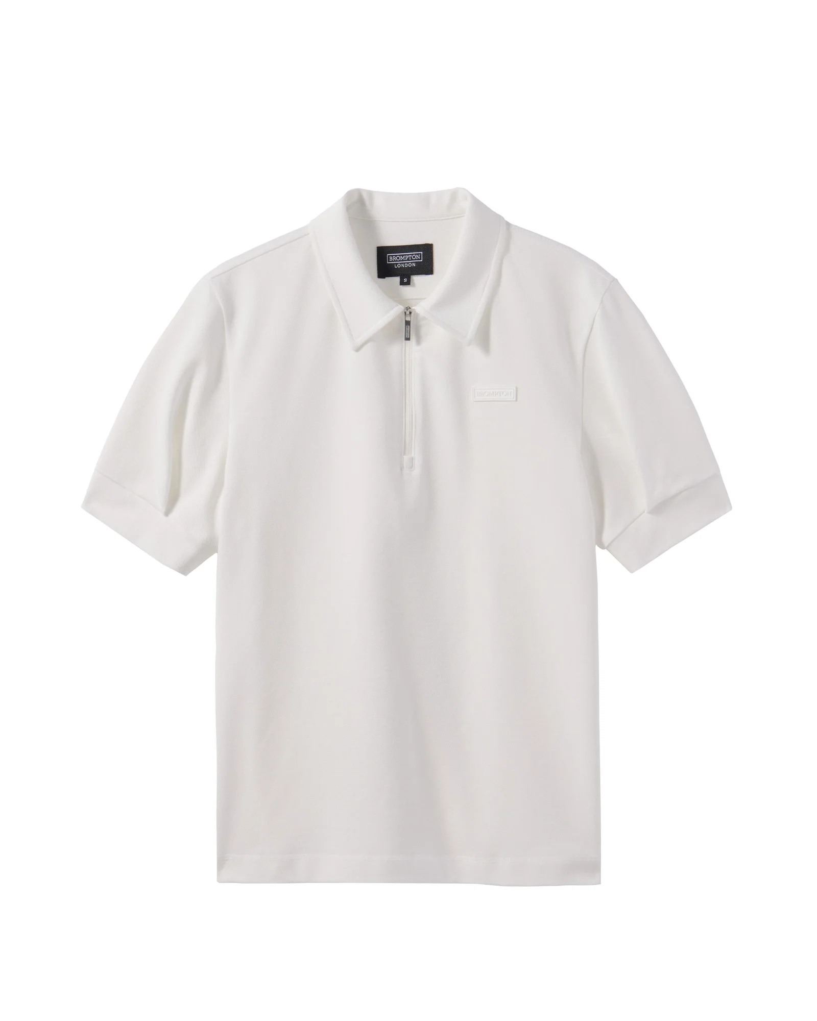 W HALF ZIP COLLAR T-SHIRT - WHITE (P242WTS352)