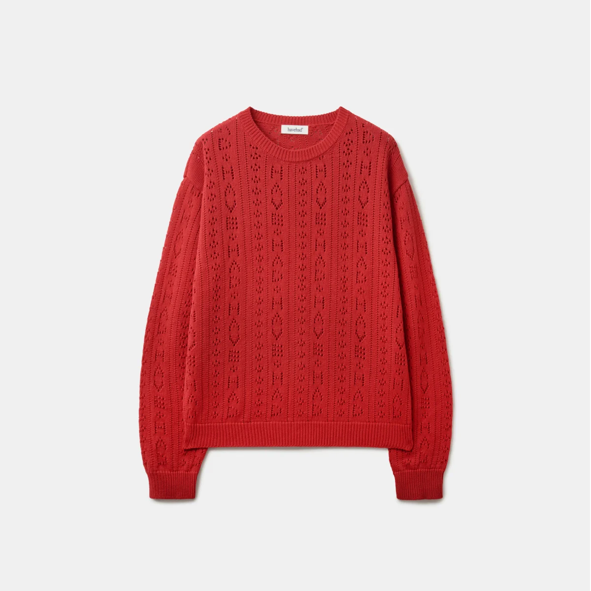 Logo Pointelle Knit (Red)
