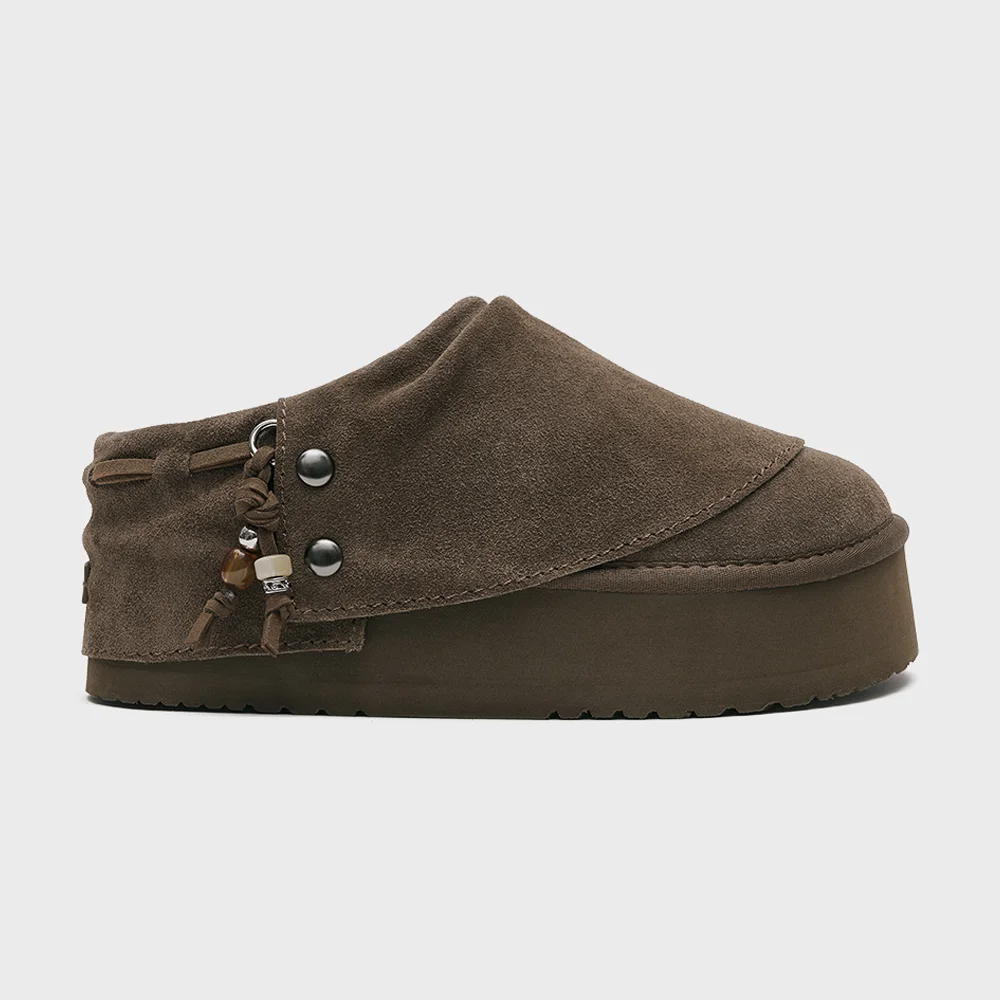 STUD MAXI FOLDED MULES - 2 colors