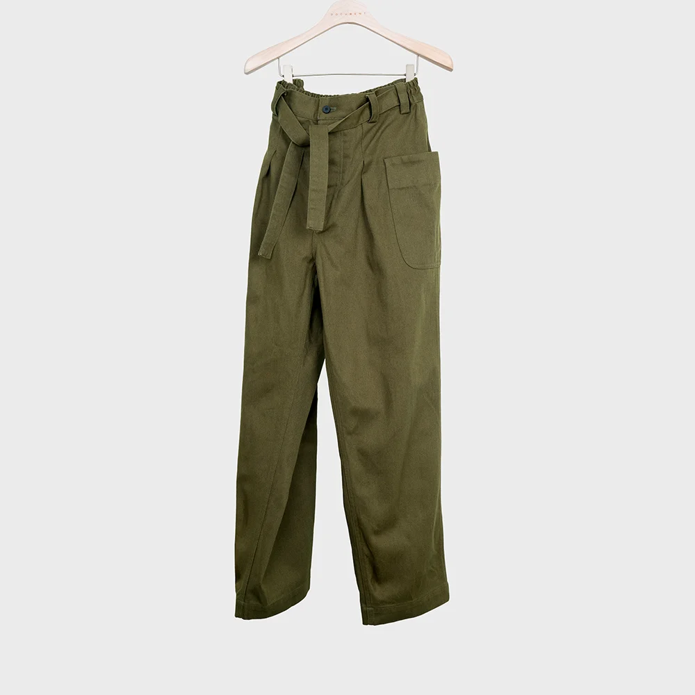 HEAVY TWILL POCKET WIDE PANTS