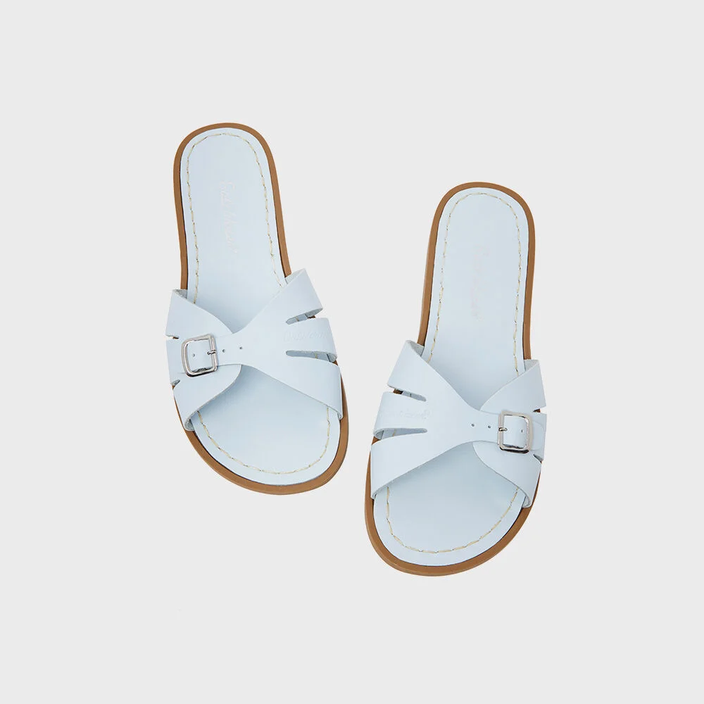 SALT-WATER SANDAL ADULT CLASSIC SLIDE LIGHT BLUE