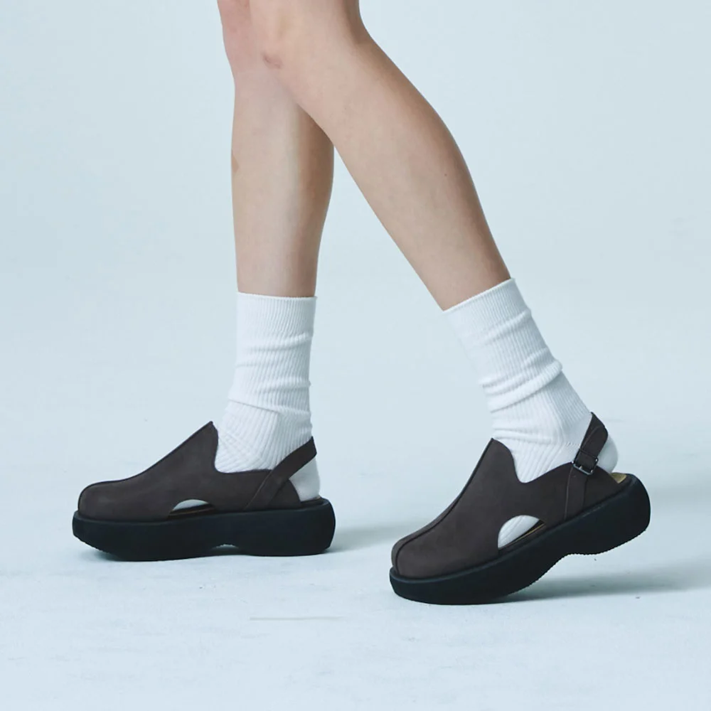 Barell strap loafer(Brown)