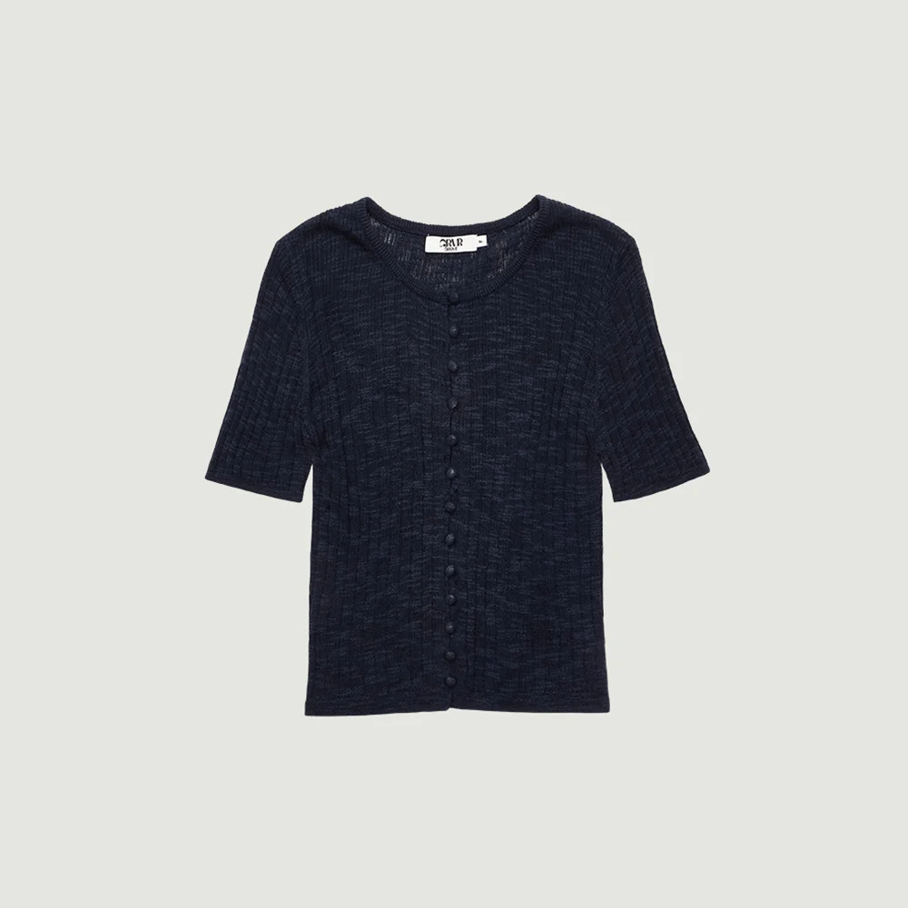 GABY H/S KNIT (NAVY)