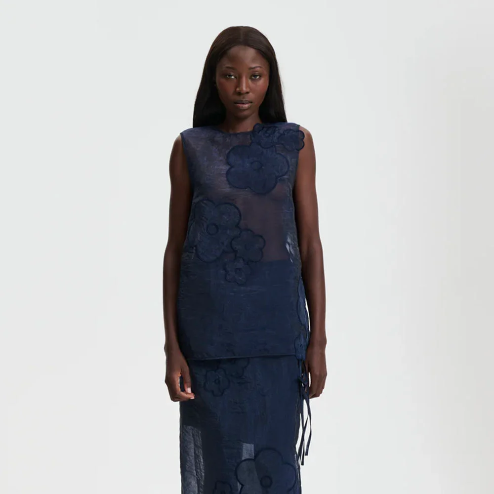 (W) ALBA TOP (NAVY)