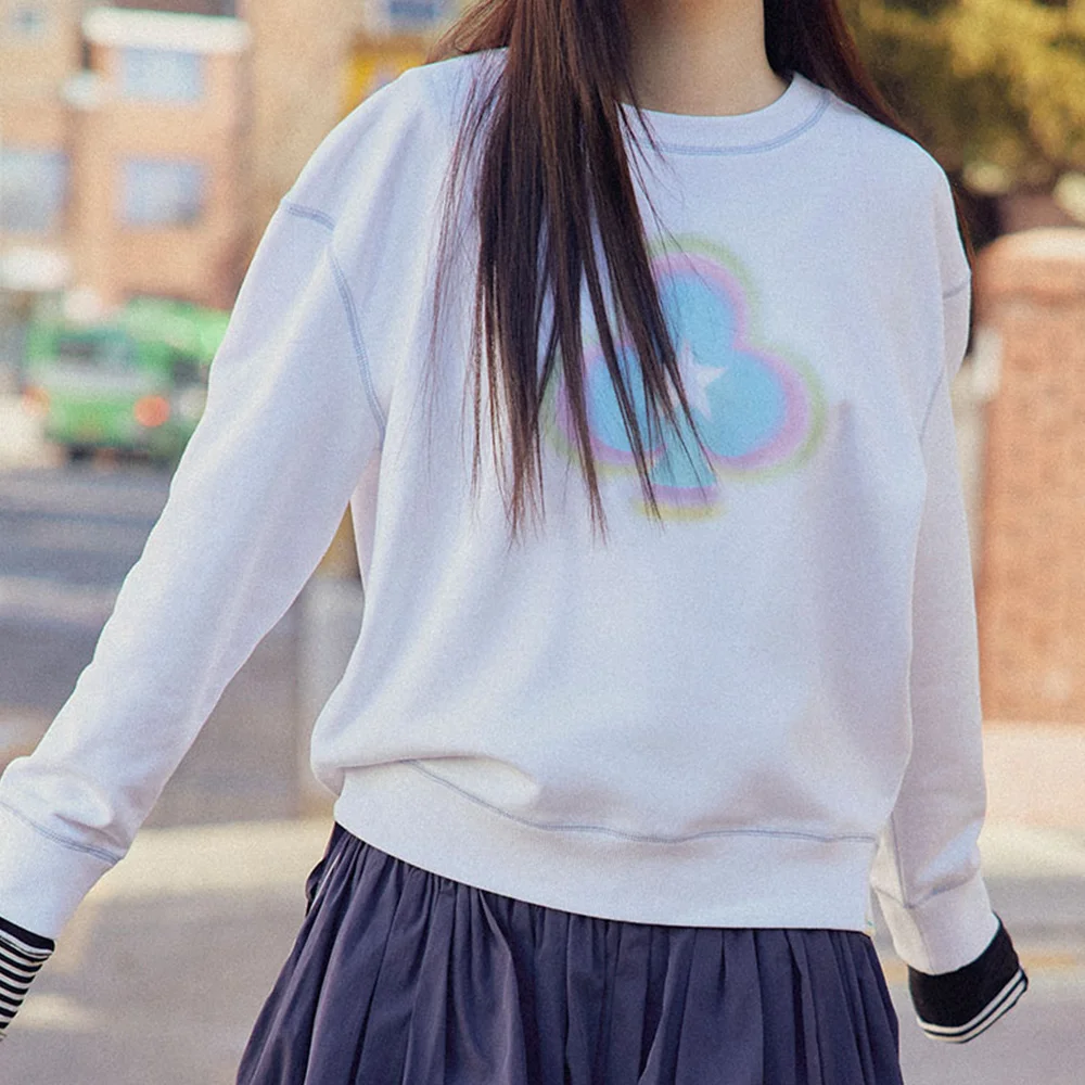 CLOVER SWEATSHIRT - WHITE