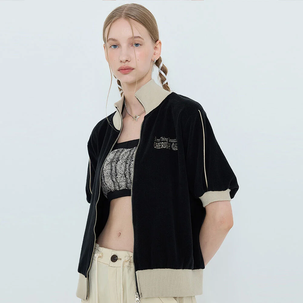 L4 TERRY ZIP-UP JUMPER(BLACK)