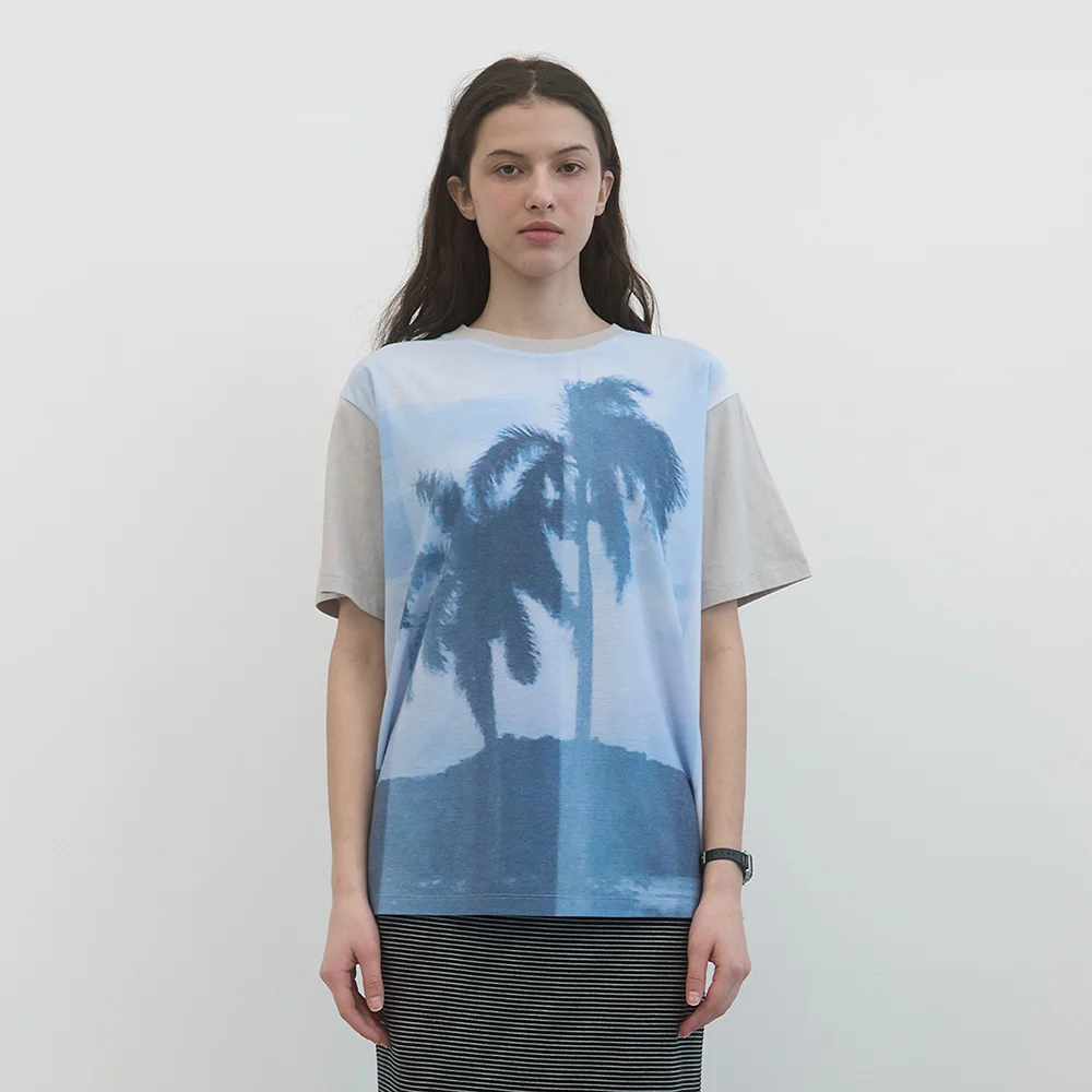 PALM TREE 方正 T恤 (Light Grey)