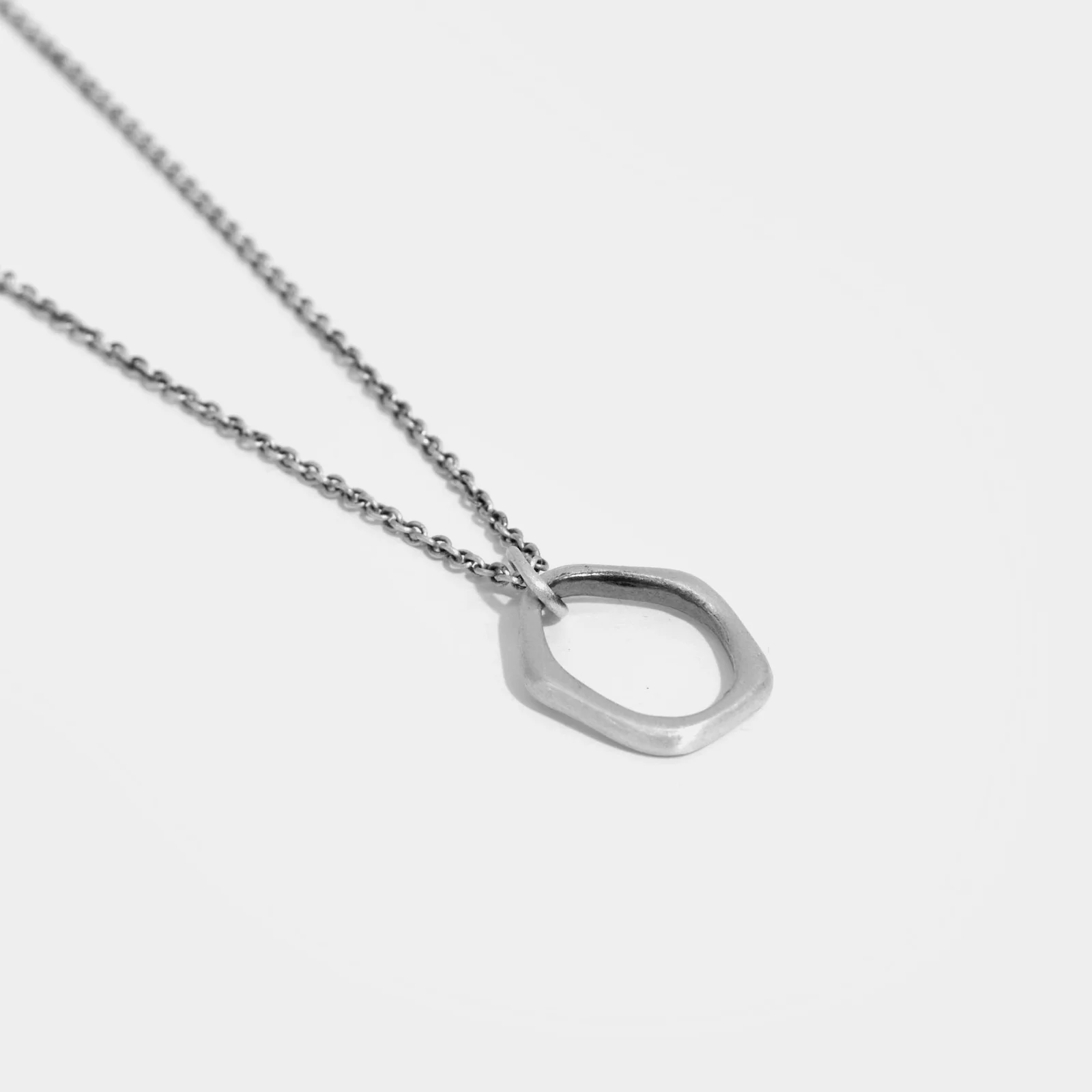 Organic Pendant Necklace - Silver