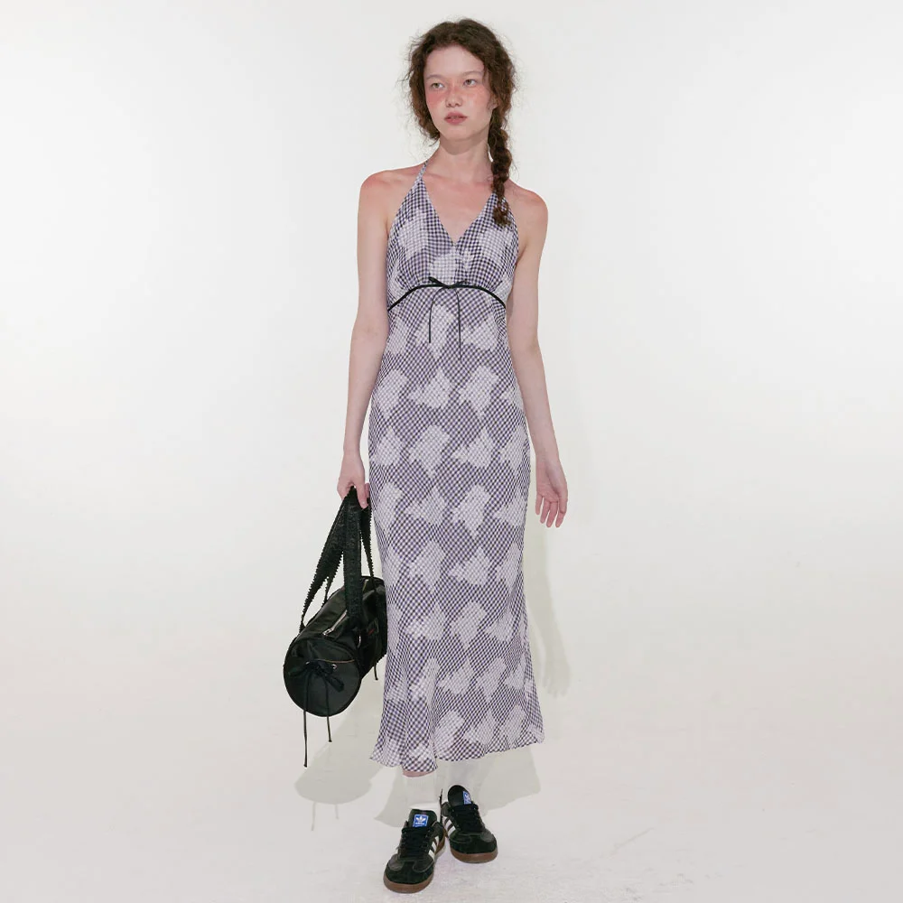 Picnic Gingham Dress (Blue)