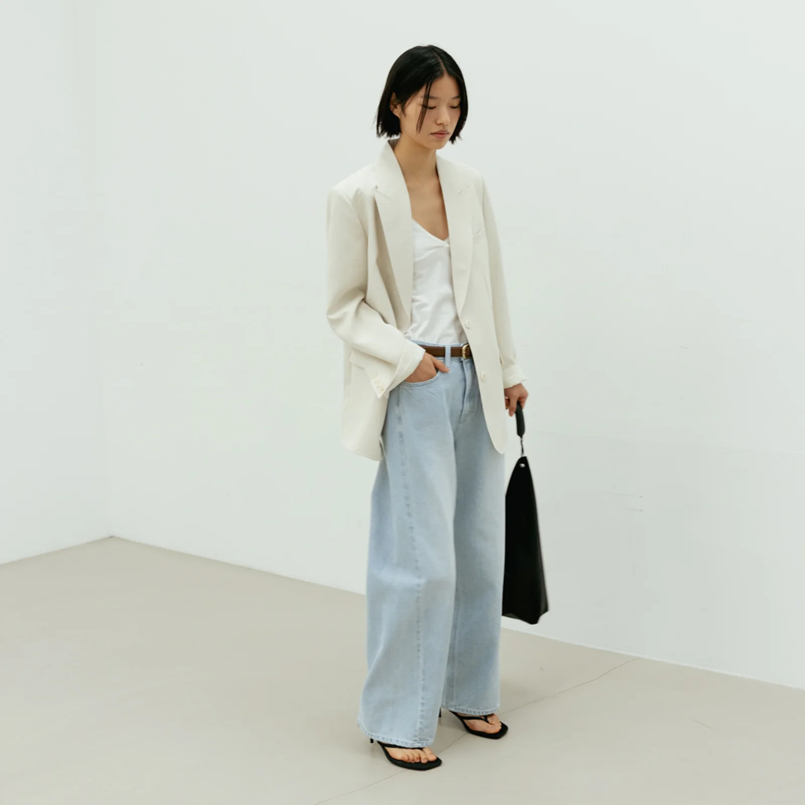Line Denim Pants(Light Blue)