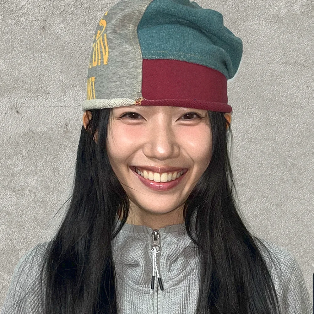 Color Block Sweat Beanie - Gray