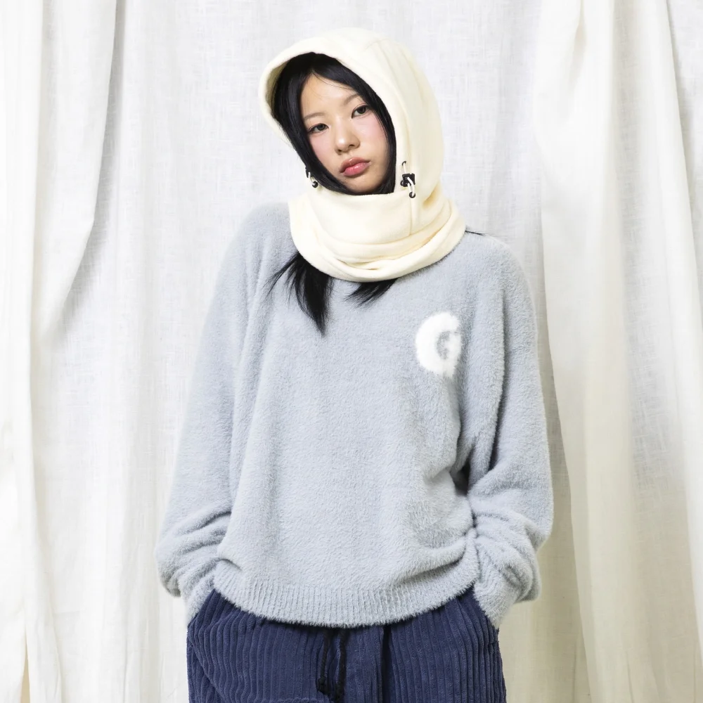 GNT066 Lapin Hairy 套頭 針織衫 (GRAY)