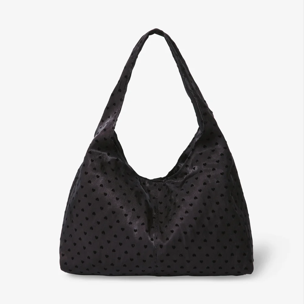 Heart Satin Hobo Bag (心形 緞面 Hobo Bag) Black
