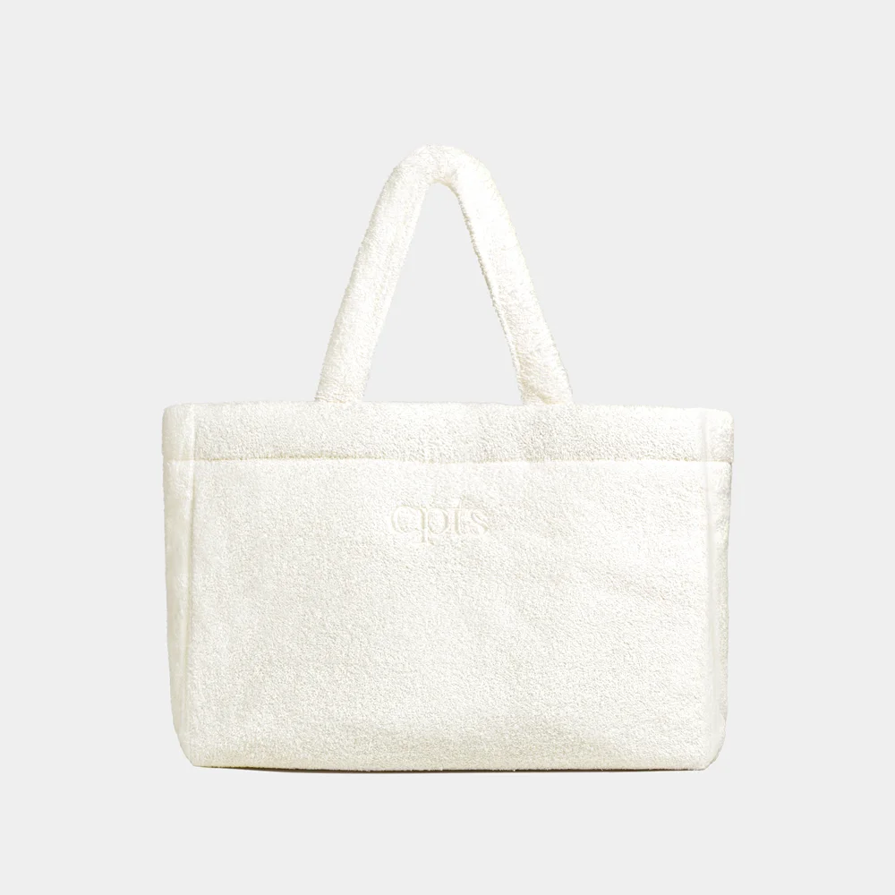 TOWELING SQUARE BAG_IVORY
