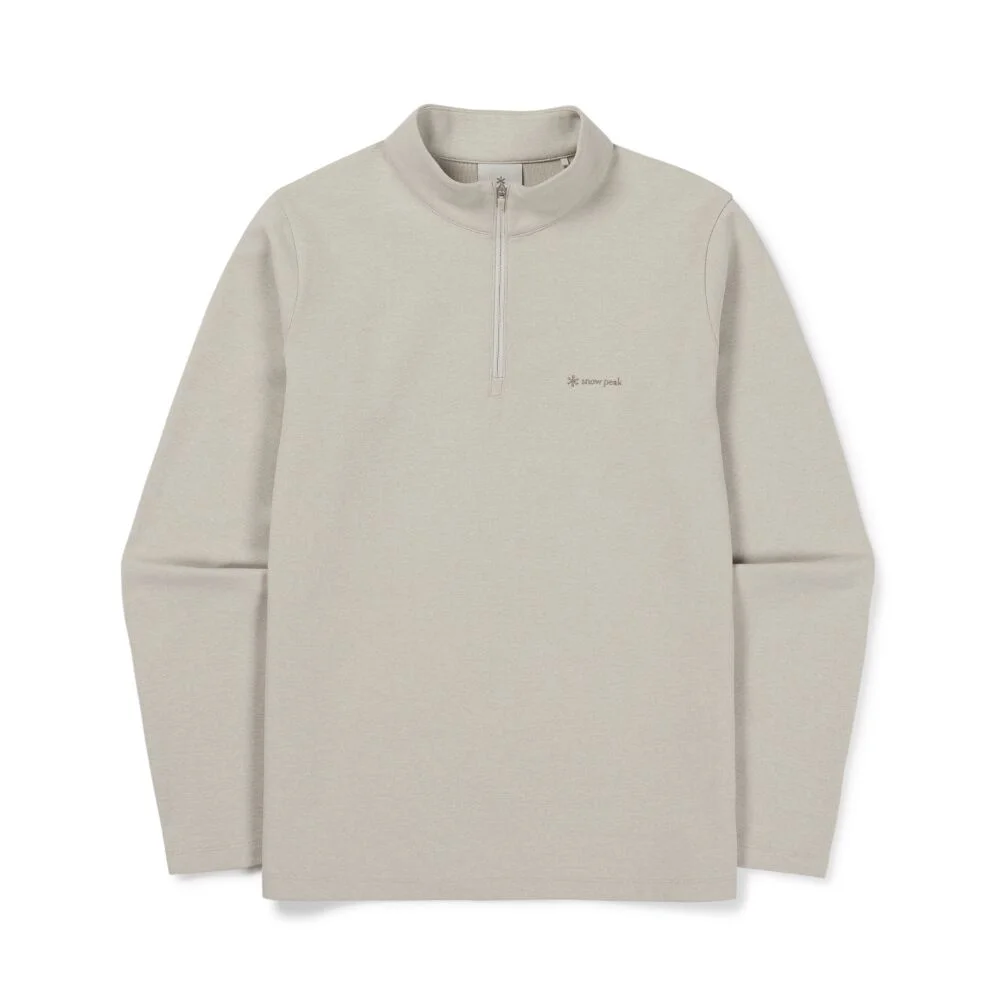 速乾 女裝 半拉鏈 長袖 T恤 Light Beige (S26FWFZT15)