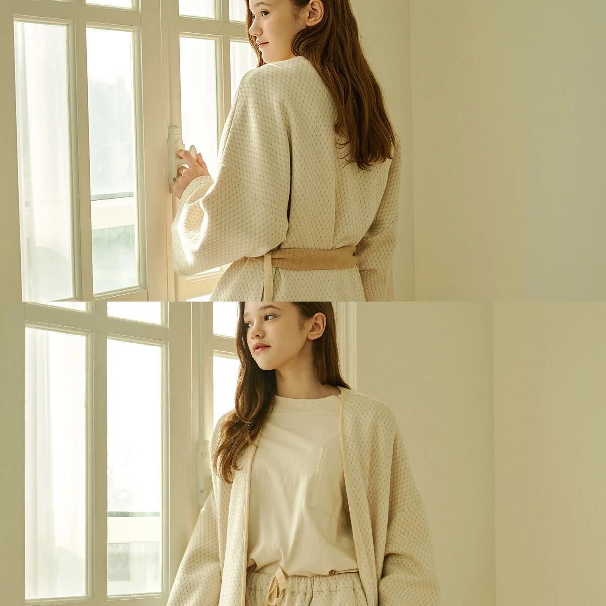elder organic long pants - beige