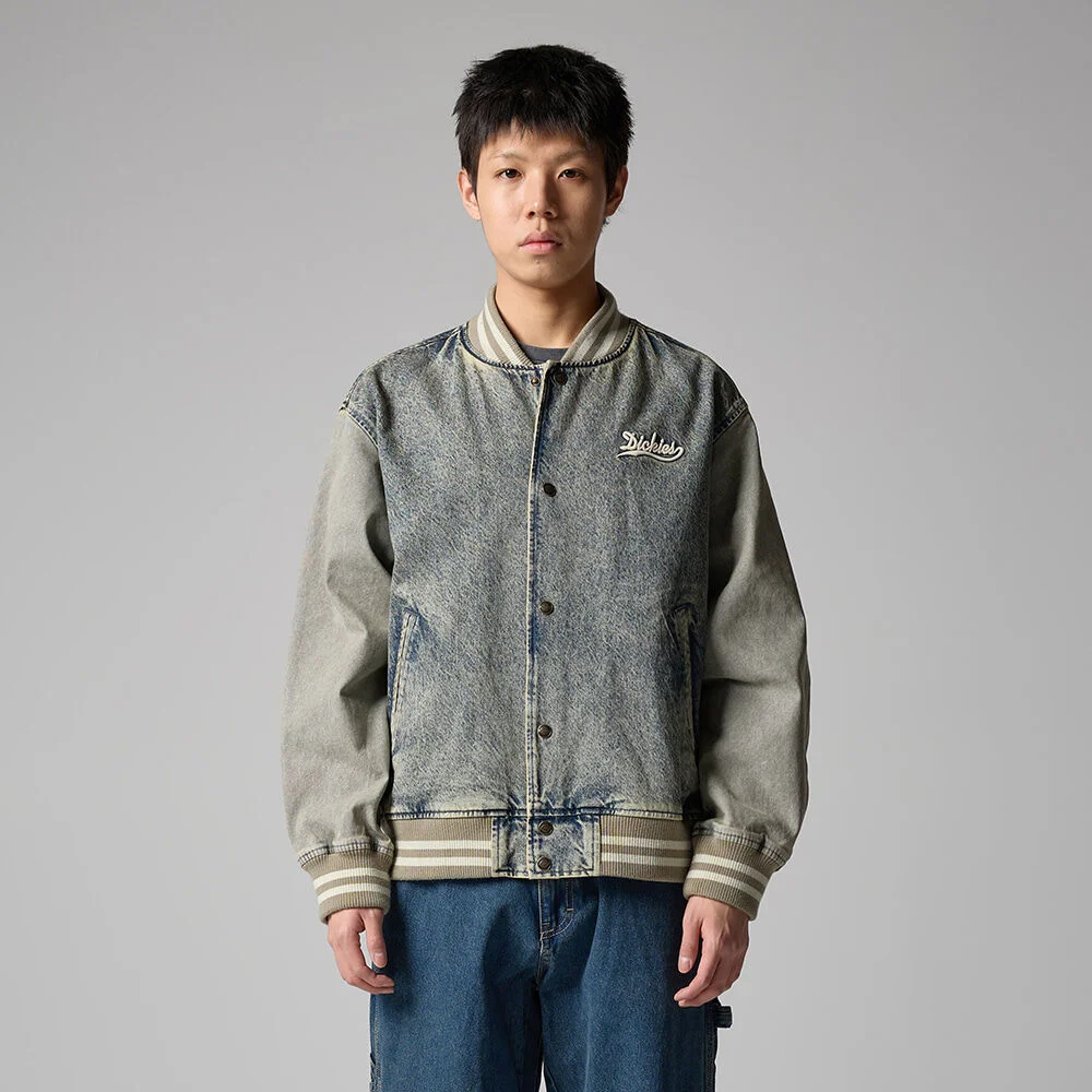 波浪 標誌 牛仔 飛行員款 外套 Tinted Denim