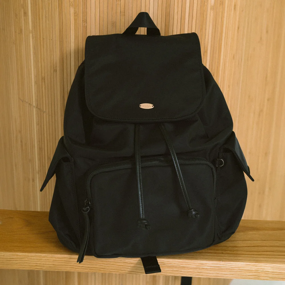 POCKET NYLON BACKPACK_BLACK
