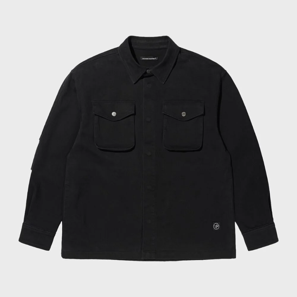 LM COTTON WASHING SHIRT JACKET (BLACK)
