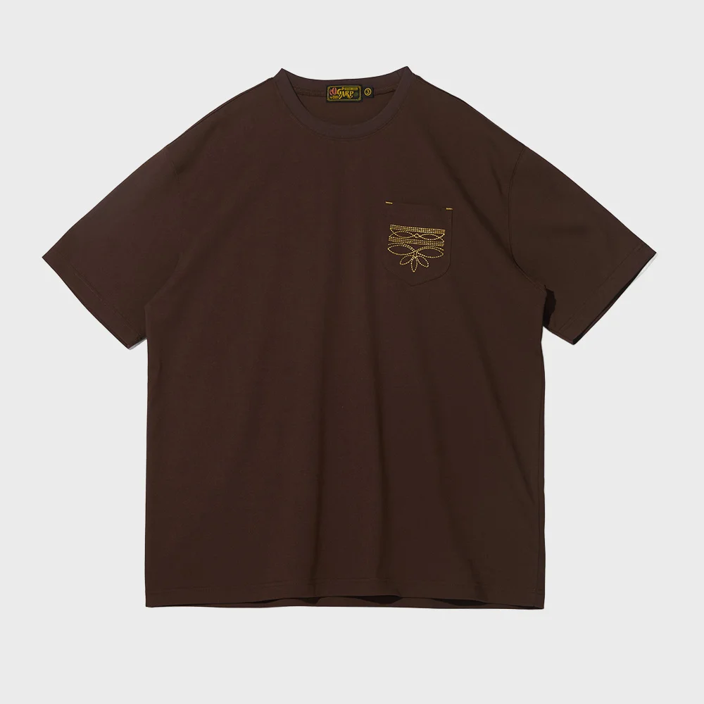 Pocket Signature Tee Brown
