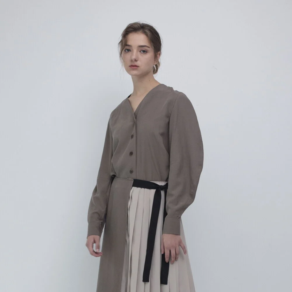 Blouse Supple Curve Sleeve Grange Hail