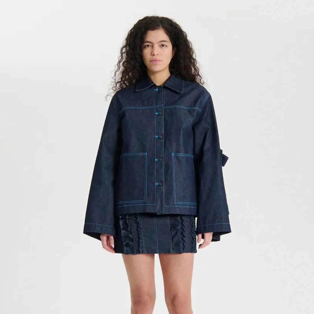 (W) VIVECA JACKET DENIM (INDIGO)