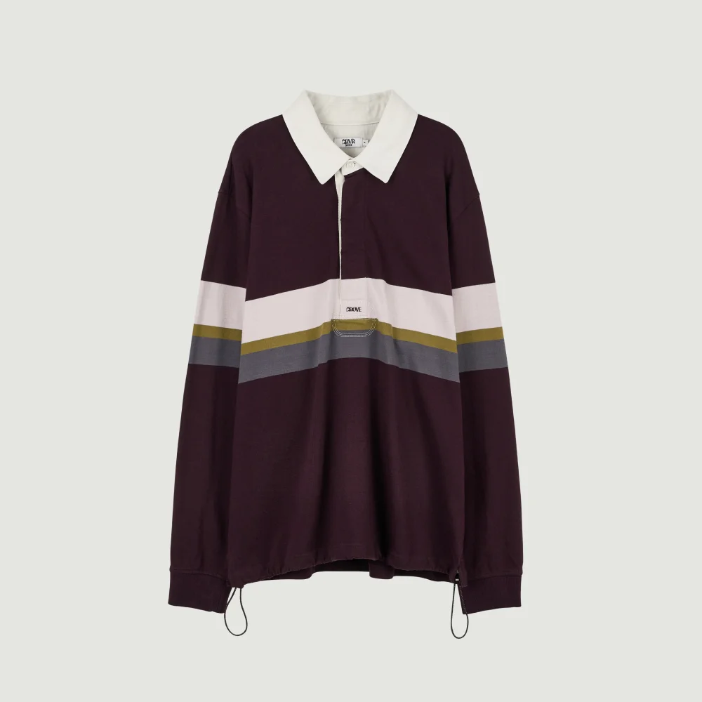 26FW HAGUE OVER-FIT RUGBY SWEATSHIRT (PLUM)