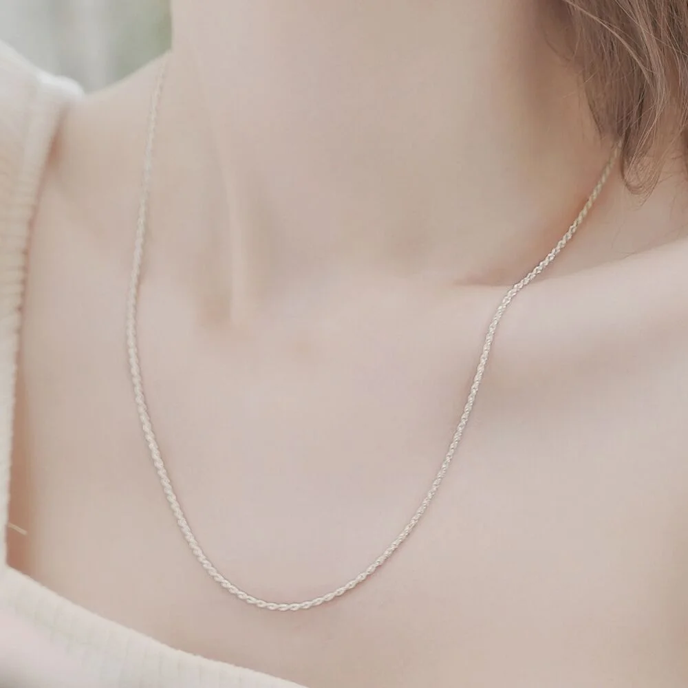 Gemma twist silver chain Necklace Gemma 扭結 鏈條 銀色 925 日常 頸鏈