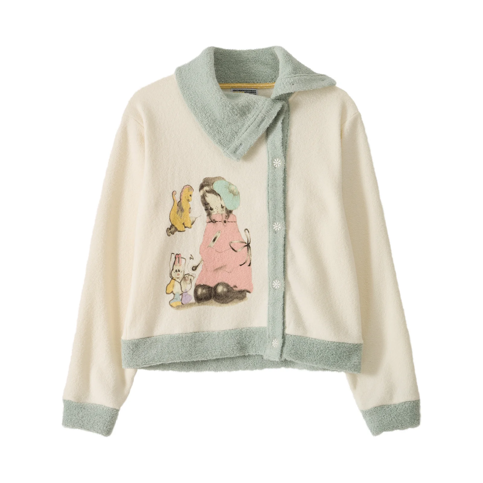 Slanted Button Cardigan
