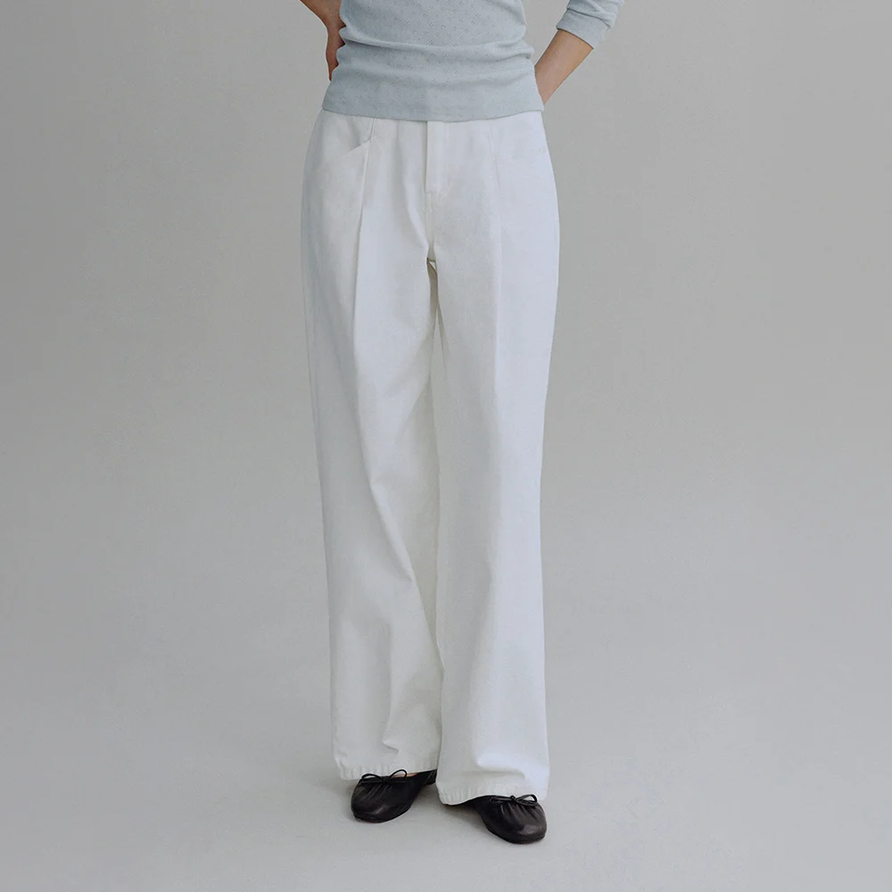 JETA PINTUCK JEANS_IVORY
