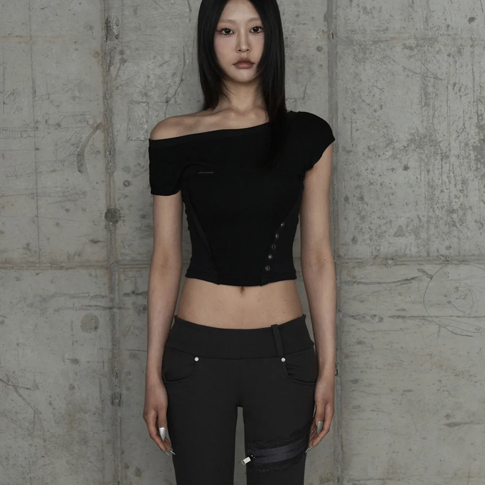Pigment Damage Panel Short Top (BLACK)
