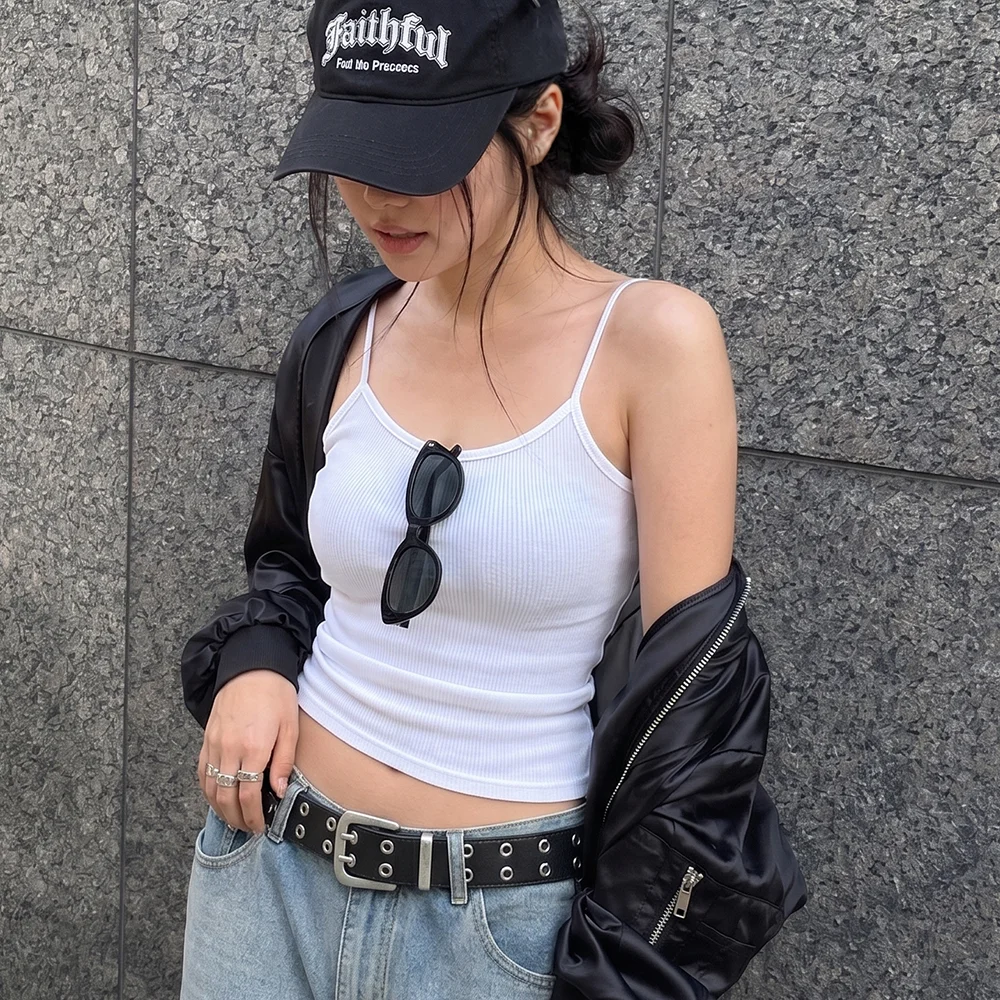 男女通用 醒目 雙 復古 孔眼 皮革 腰帶_黑色/銀色