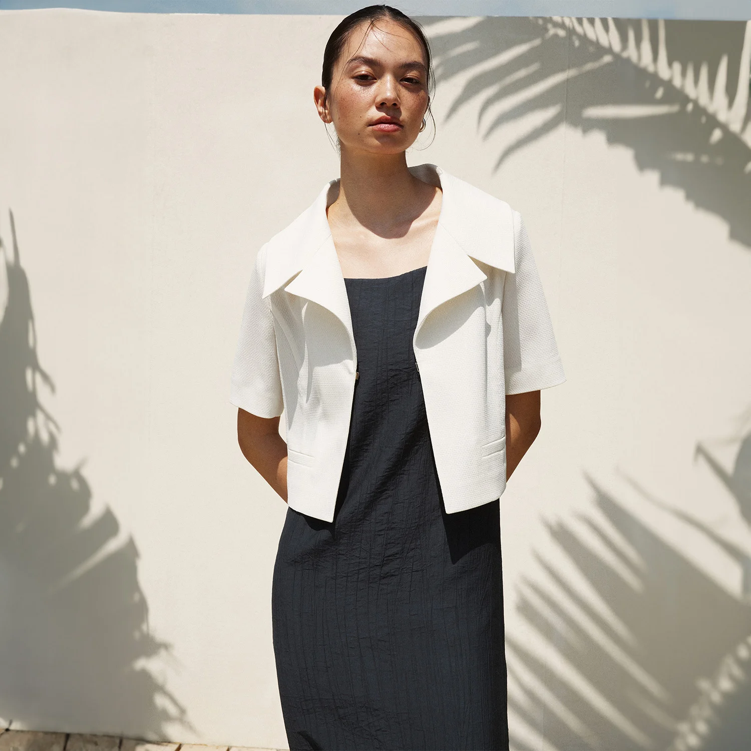 SAILOR COLLAR CROPPED JACKET