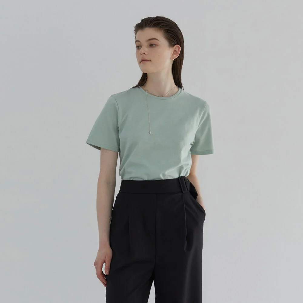 LOGO COTTON BASIC T-SHIRTS - GREEN