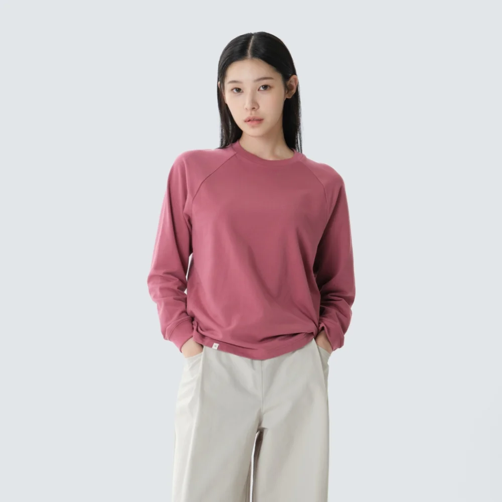 基本款 女裝 長袖 T恤 Deep Pink (S26FWFTL11)
