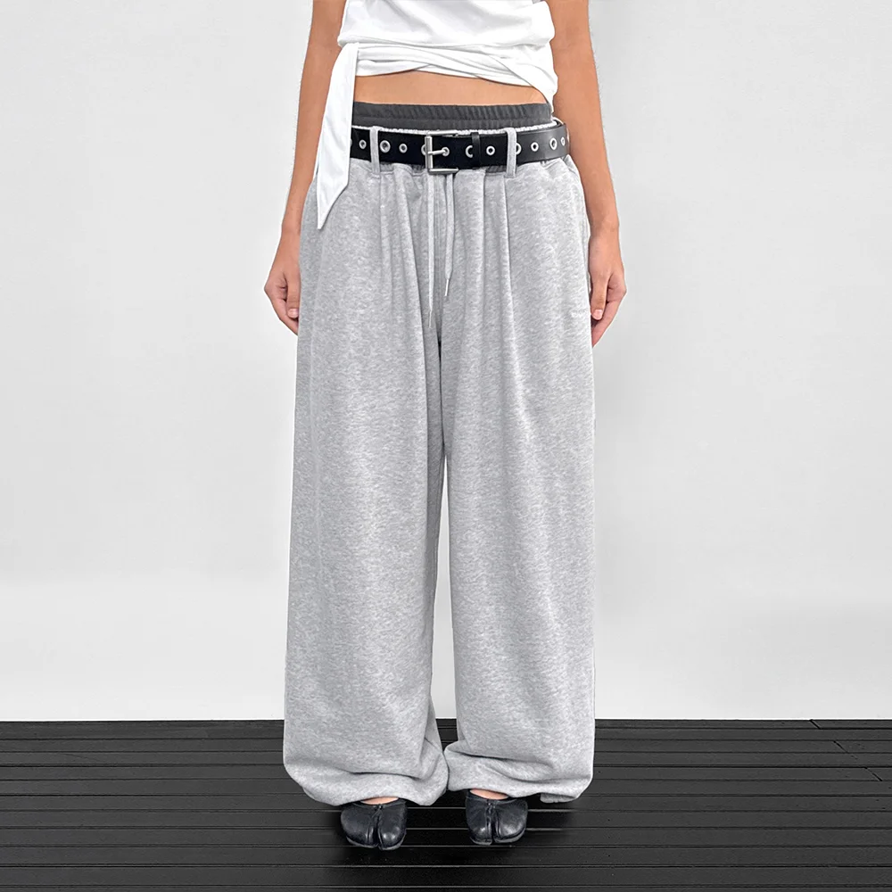 Double sweat Pants_Melange grey
