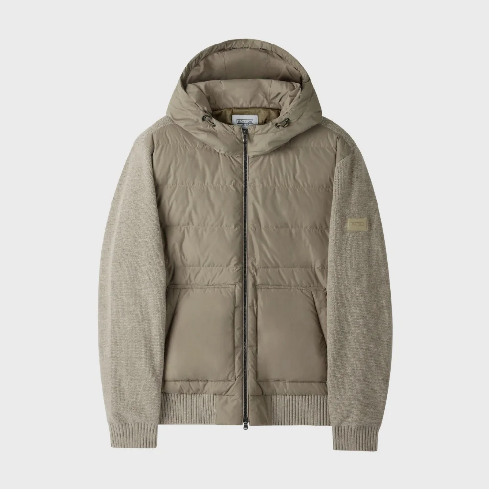 HYBRID HOODED DOWN - BEIGE (P254MDW450)