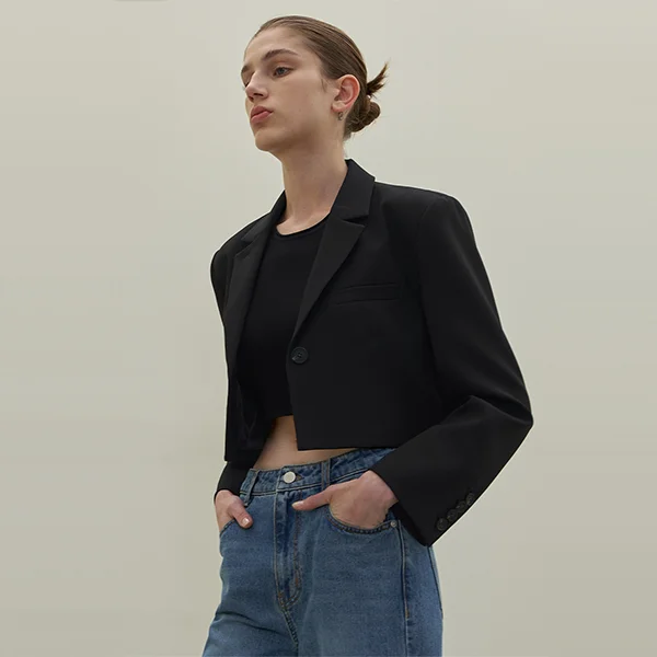 ROE SET-UP CROP TAILORED JACKET (JK-2842)
