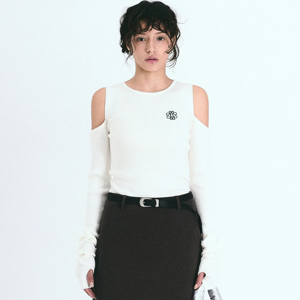 NICOLE WARMER RIBBED OFF SHOULDER KNIT_IVORY