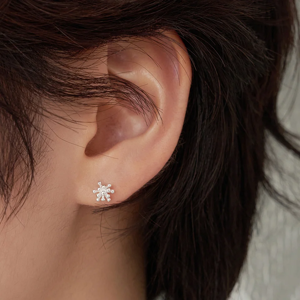 tiny dandelion earring (2color)