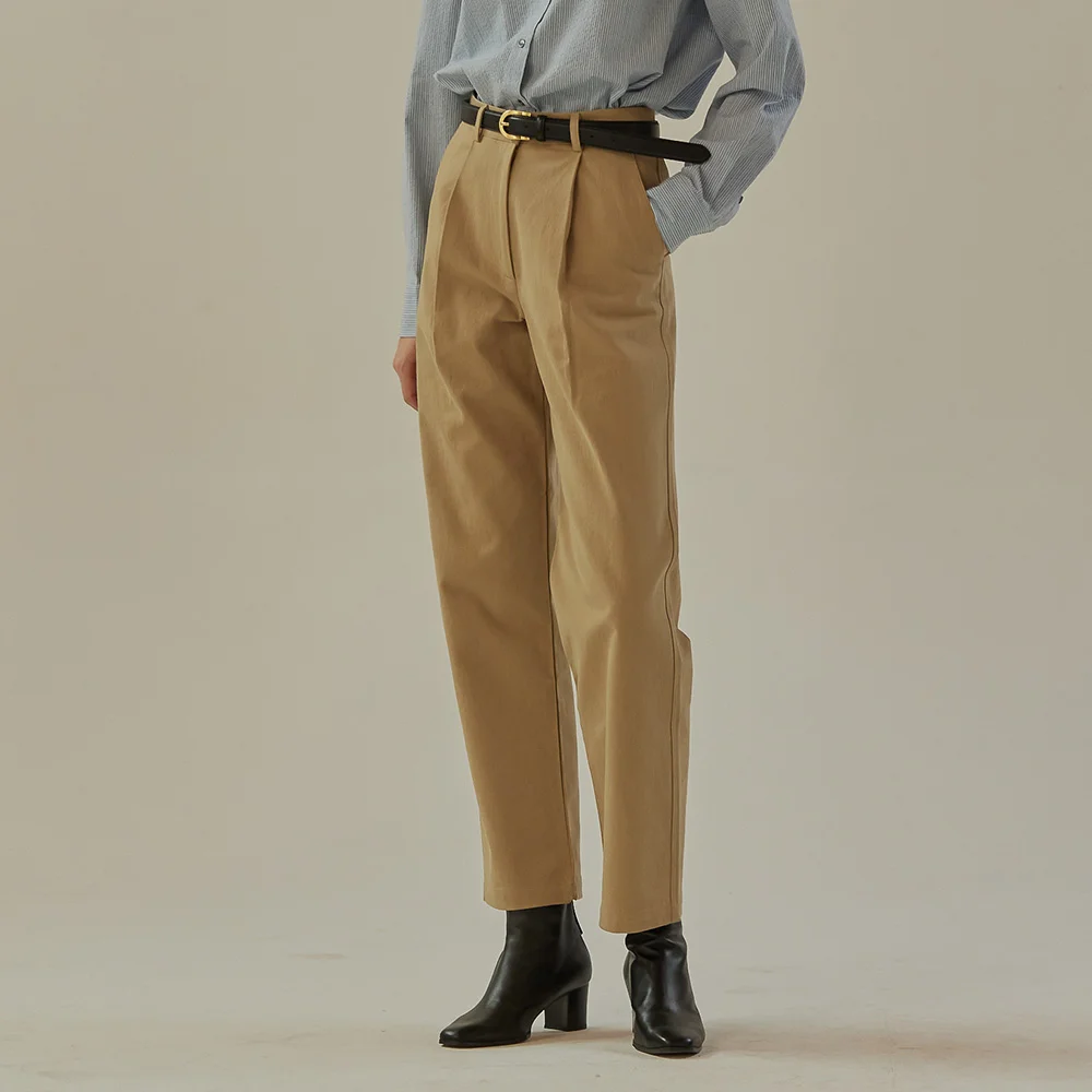PINTUCK COTTON PANTS (4colors)