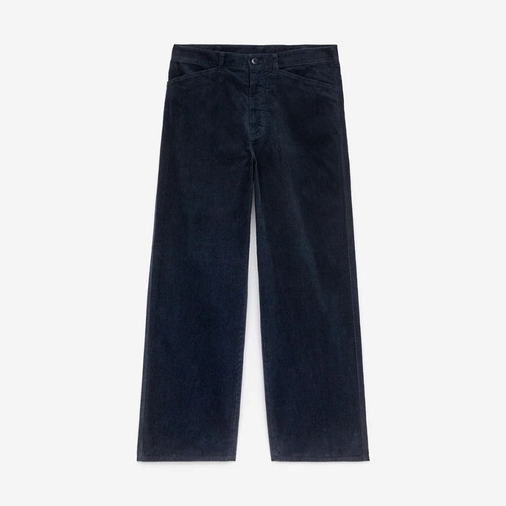 (M) 寬鬆 燈芯絨 長褲 (1300185-001) (Blue dark)
