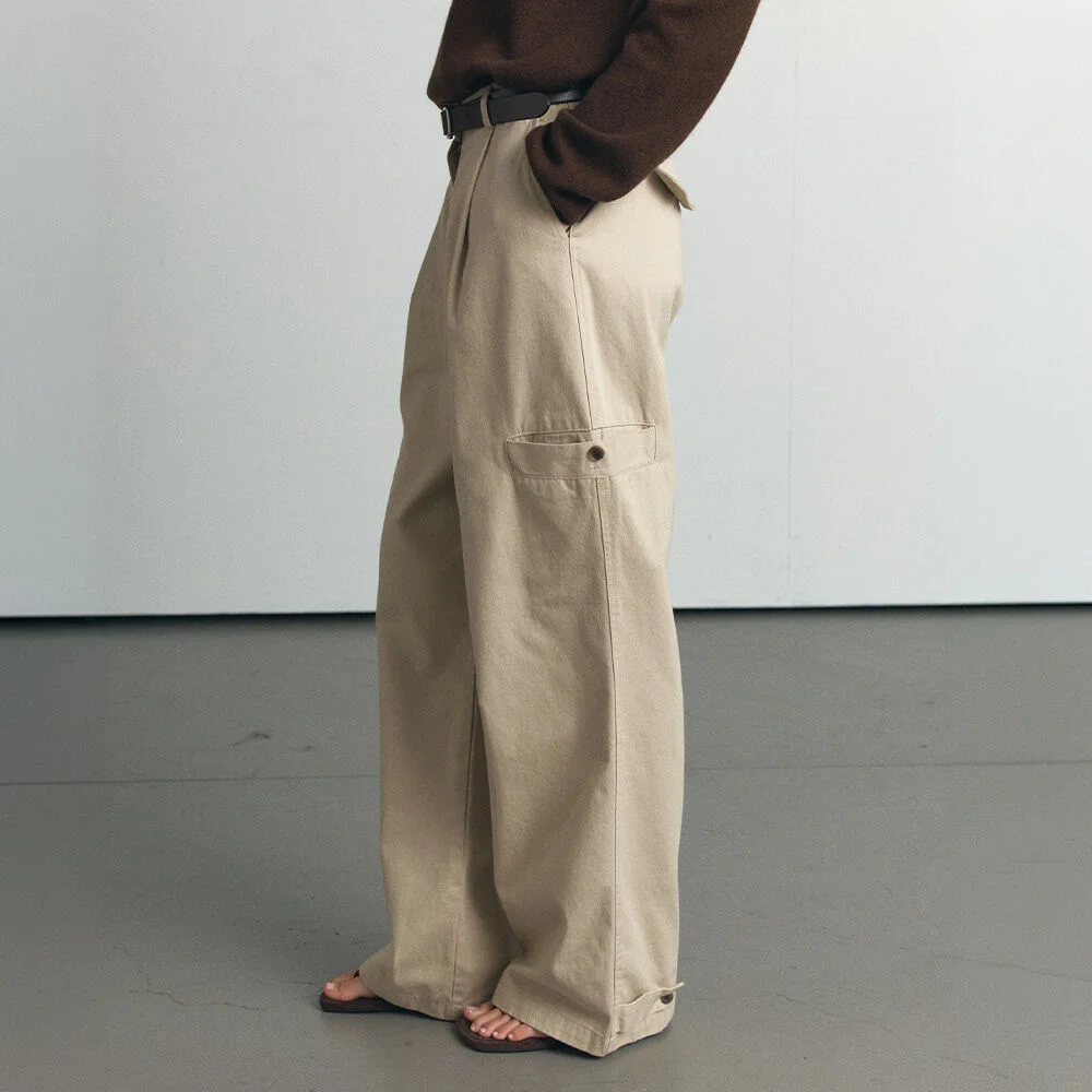 Utility cotton pants _Beige