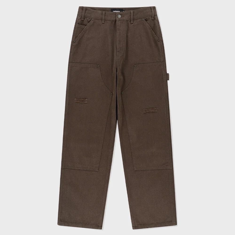DOUBLE KNEE CANVAS PANT BROWN(MG2EFMD113A)
